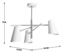 Habitat Vesper Cone 3 Light Ceiling Pendant - White -Habitat 9607813 R E001