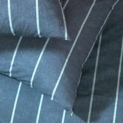 Habitat Cotton Modern Country Stripe Navy Bedding Set-Single -Habitat 9608740 R Z003A
