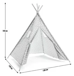 Habitat Kids Grey Stars Teepee Tent -Habitat 9611005 R E001