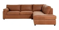 Habitat Florence LeatherRight Hand Corner Chaise Sofa - Tan -Habitat 9611586 R Z002A