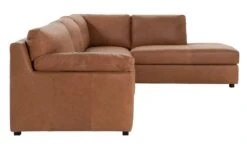 Habitat Florence LeatherRight Hand Corner Chaise Sofa - Tan -Habitat 9611586 R Z003A