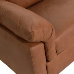 Habitat Florence LeatherRight Hand Corner Chaise Sofa - Tan -Habitat 9611586 R Z009A