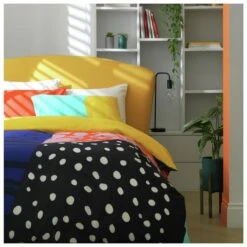 Habitat Panel Print Multicolour Bedding Set - Single