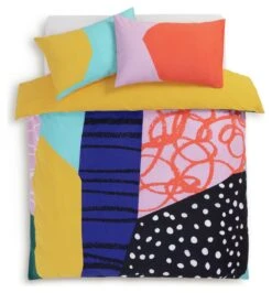 Habitat Panel Print Multicolour Bedding Set - Single -Habitat 9613656 R Z002A