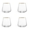 Habitat Set Of 4 Gold Rim Tumbler -Habitat 9614222 R Z001A