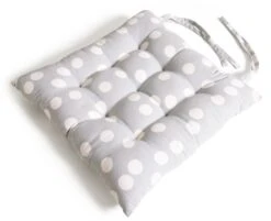Habitat Spot Pack Of 2 Seat Cushion - Grey And White -Habitat 9616787 R Z002A