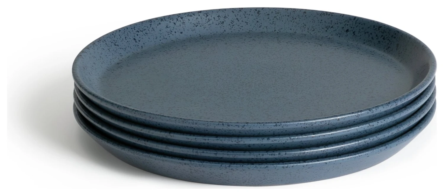 Habitat Addison 4 Piece Stoneware Dinner Plate - Blue 3 Habitat Addison 4 Piece Stoneware Dinner Plate - Blue