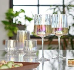 Habitat Iridescent Flute Wine Glass-Set Of 4 8 Habitat Iridescent Flute Wine Glass-Set Of 4 -Habitat 9619801 R Z001C