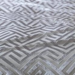 Habitat Geo Velvet Silver Bedding Set - Single -Habitat 9621356 R Z005A