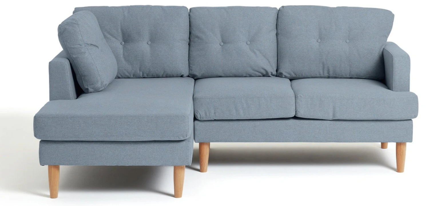 Habitat Joshua Left Hand Corner Chaise Sofa - Blue 7 Habitat Joshua Left Hand Corner Chaise Sofa - Blue - Image 5