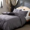 Habitat Cotton Waffle Plain Charcoal Bedding Set - Single -Habitat 9625211 R Z001A