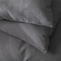 Habitat Cotton Waffle Plain Charcoal Bedding Set - Single -Habitat 9625211 R Z003A