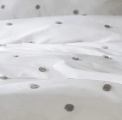 Habitat Tufted Spot White & Grey Bedding Set - Single -Habitat 9625826 R Z005A