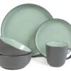 Habitat Two Tone 16 Piece Stoneware Dinner Set -Habitat 9626997 R Z001A