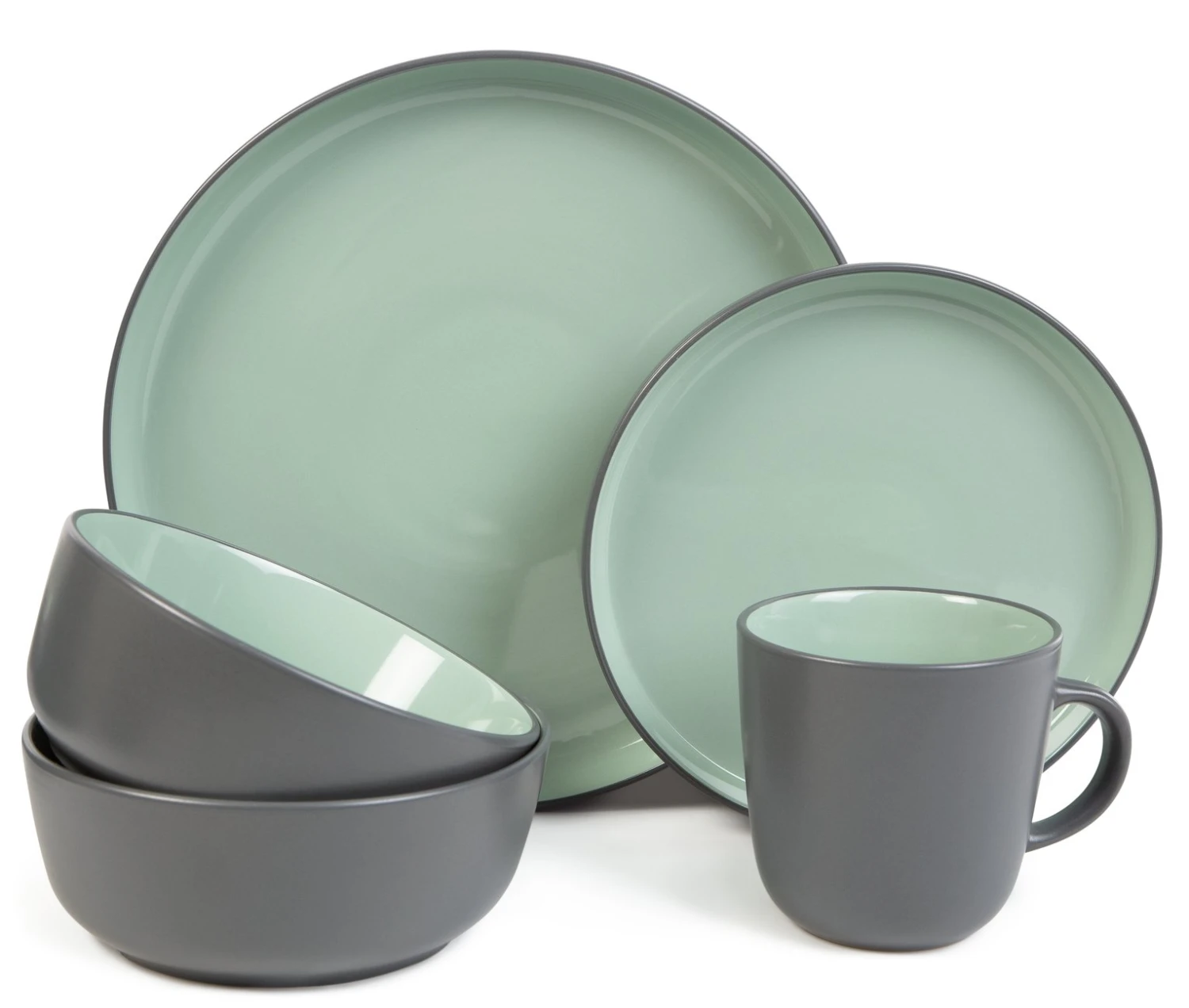 Habitat Two Tone 16 Piece Stoneware Dinner Set 3 Habitat Two Tone 16 Piece Stoneware Dinner Set