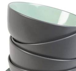 Habitat Two Tone 16 Piece Stoneware Dinner Set 12 Habitat Two Tone 16 Piece Stoneware Dinner Set -Habitat 9626997 R Z004A