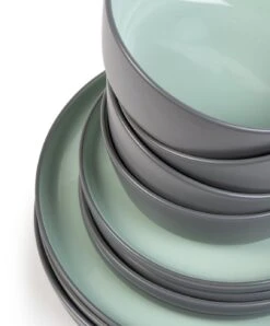 Habitat Two Tone 16 Piece Stoneware Dinner Set 13 Habitat Two Tone 16 Piece Stoneware Dinner Set -Habitat 9626997 R Z005A