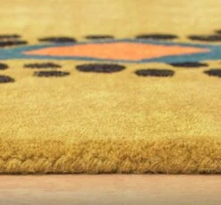 Habitat Kids Dragon Shaped Rug - Mustard - 100x150cm -Habitat 9627817 R Z002C