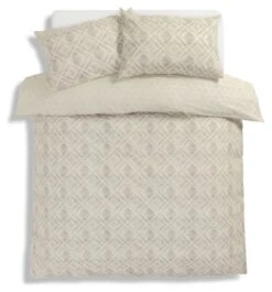 Habitat Cotton 200TC Geo Silver & Cream Bedding Set - Single -Habitat 9629152 R Z002A