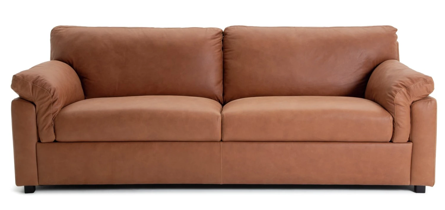 Habitat Florence Leather 4 Seater Sofa - Tan 3 Habitat Florence Leather 4 Seater Sofa - Tan