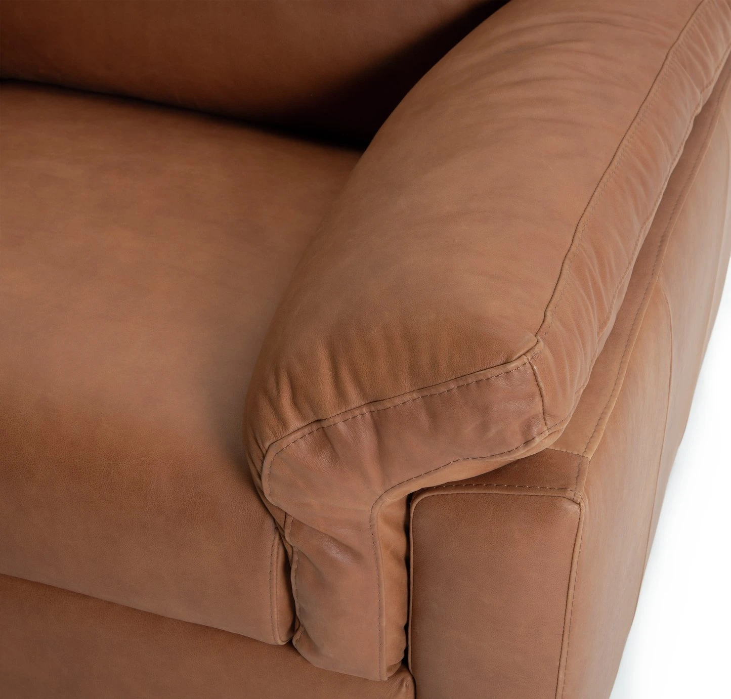 Habitat Florence Leather 4 Seater Sofa - Tan 10 Habitat Florence Leather 4 Seater Sofa - Tan - Image 8