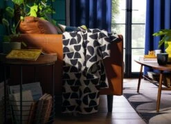 Habitat Geo Woven Throw - Black & White - 120x170cm -Habitat 9646733 R Z001C