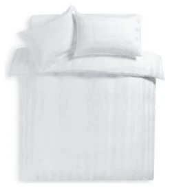 Habitat Cotton 400TC Sateen Stripe White Bedding Set -Double -Habitat 9648030 R Z002A