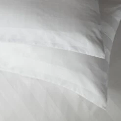 Habitat Cotton 400TC Sateen Stripe White Bedding Set -Double -Habitat 9648030 R Z003A