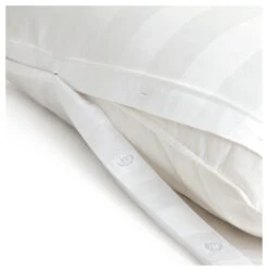 Habitat Cotton 400TC Sateen Stripe White Bedding Set -Double -Habitat 9648030 R Z004A