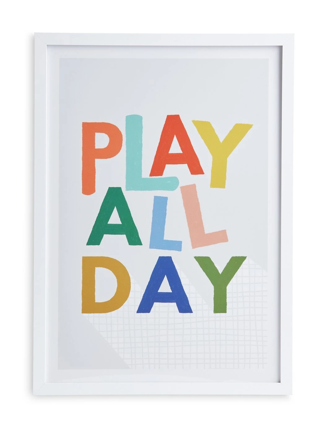 Habitat Kids Play Slogan Framed Wall Art - 31x43cm 3 Habitat Kids Play Slogan Framed Wall Art - 31x43cm