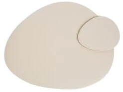 Habitat Set Of 4 Faux Leather Pebble Placemats And Coasters -Habitat 9652923 R Z002A