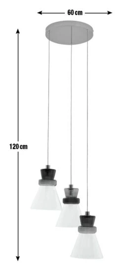 Habitat Vivian Glass 3 Light LED Ceiling Light - Green -Habitat 9656125 R E001